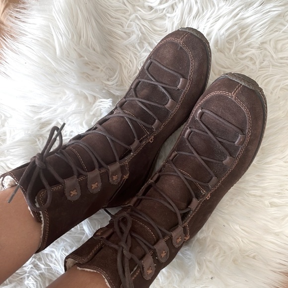 Timberland 69318 Moorland Reykir Ghillie Brown Lace up boots sz 9 - Picture 1 of 10